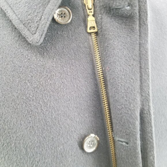 Jos. A. Bank Full Zip Wool Cashmere Blue Bomber Lined Jacket Men's Medium - Picture 9 of 13